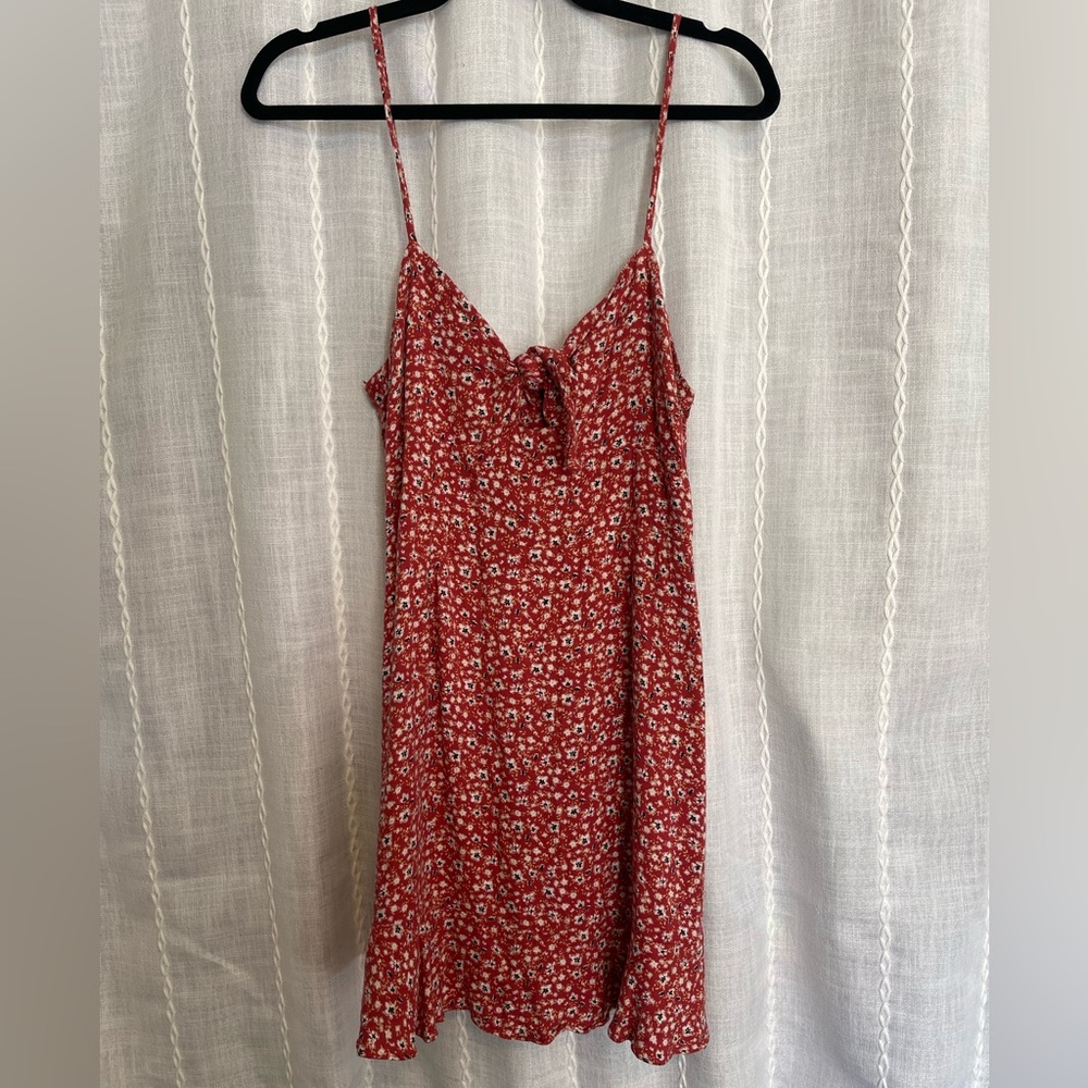 Cotton Candy Red Floral Dress